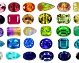 Kolekcja najpiękniejszych kamieni szlachetnych: różowy morganit, rubin, pomarańczowy szafir, ametyst, szmaragd, topaz, diament i wiele innych.
