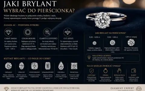 Wybór idealnego brylantu: zasady 4C, kształty i rozmiary. Poznaj różnice między brylantem a diamentem, by wybrać ten najpiękniejszy.