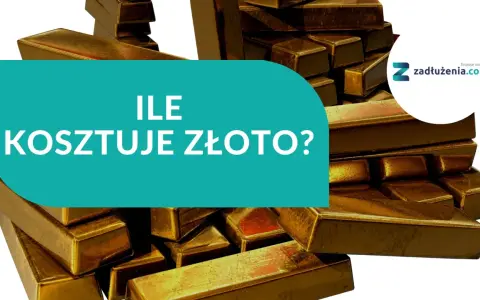 Stos sztabek złota, pytanie "Ile kosztuje złoto?". Sprawdź aktualną złoto próba 900 cenę.