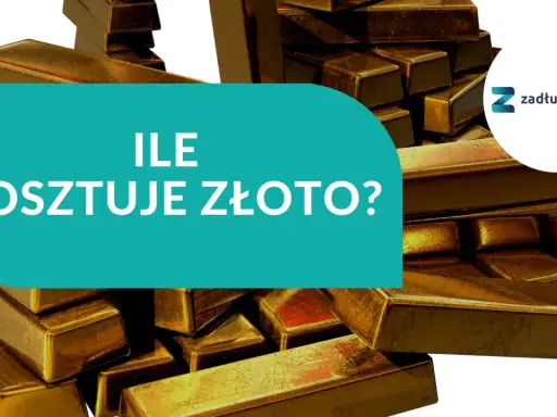 Stos sztabek złota, pytanie "Ile kosztuje złoto?". Sprawdź aktualną złoto próba 900 cenę.